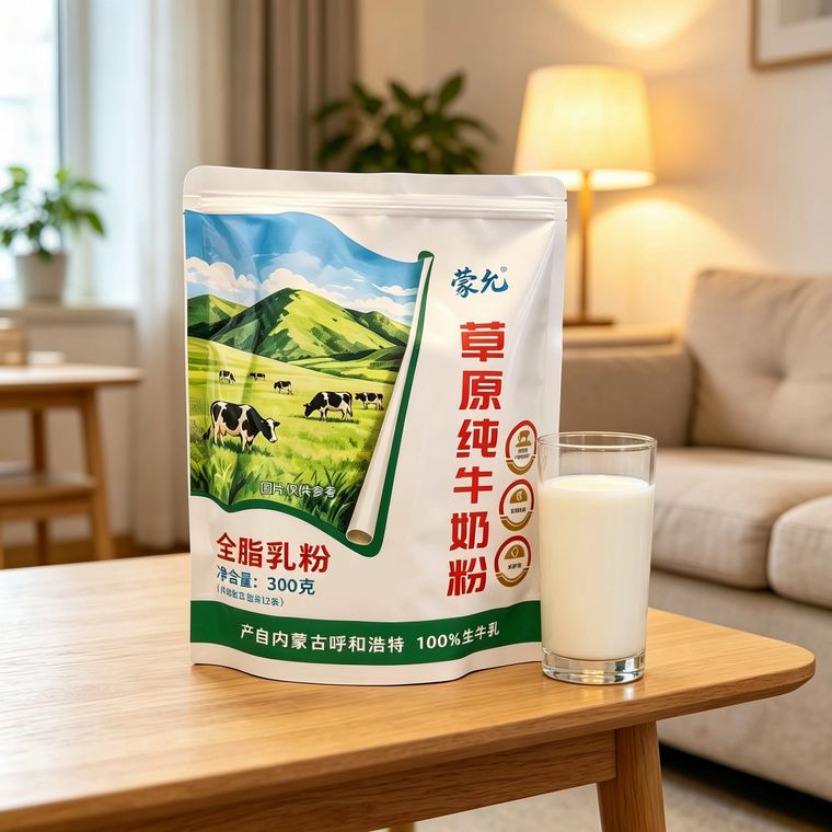 蒙允草原纯牛奶粉,0蔗糖高钙独立小包装